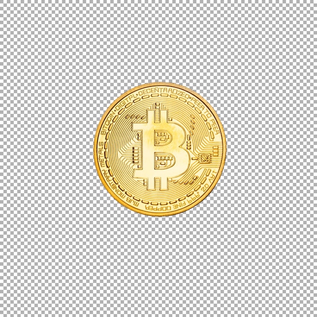 PSD dinheiro criptográfico da moeda bitcoin isolado