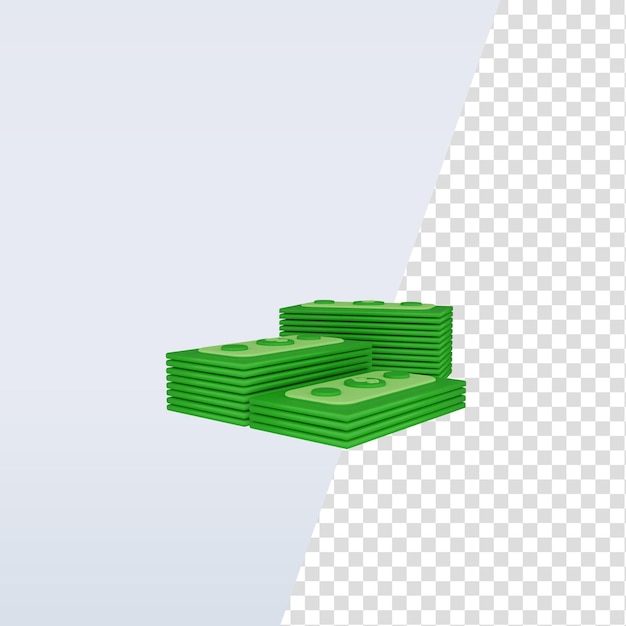 PSD dinheiro do ícone 3d