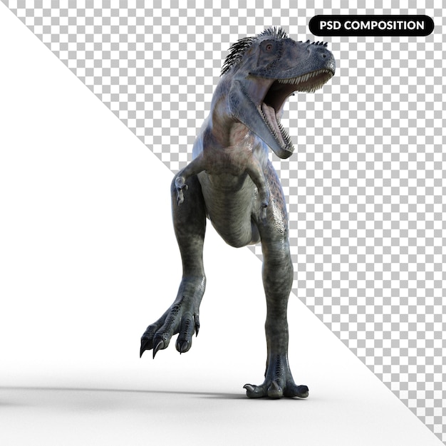 Dinosaure Avec Ombre Isolée En 3d