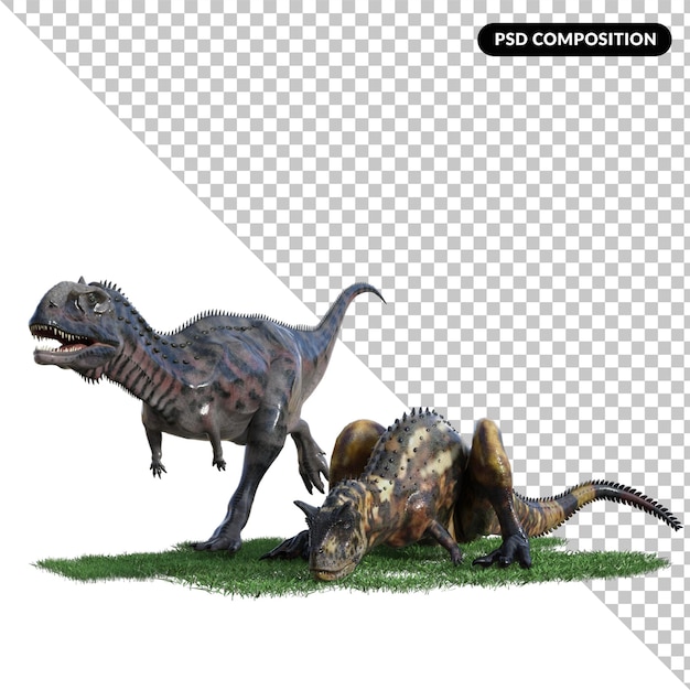 PSD dinosaurier-kreatur isoliert 3d