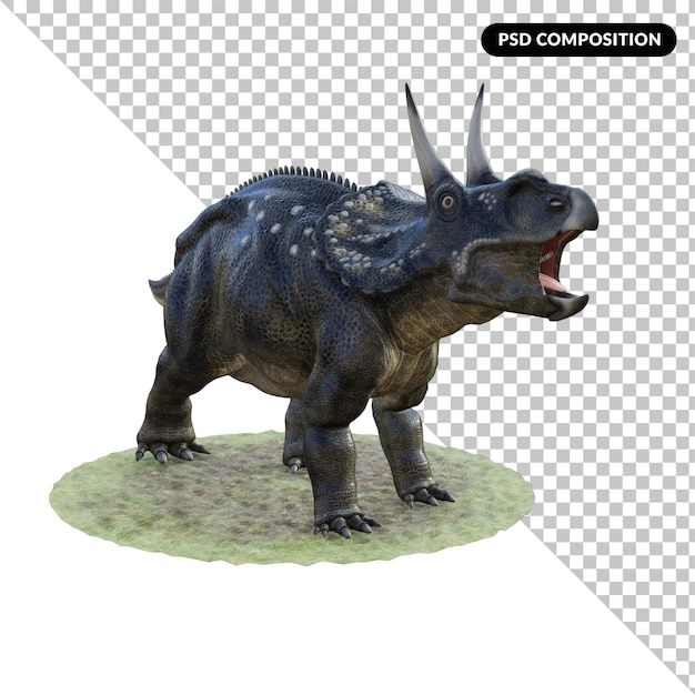 PSD dinosaurier-kreatur isoliert 3d