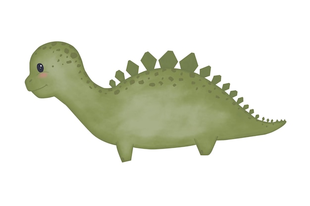 Dinosaurier Stegosaurus Illustration Aquarellfarbe für Kinder hell und hell für Designdruck