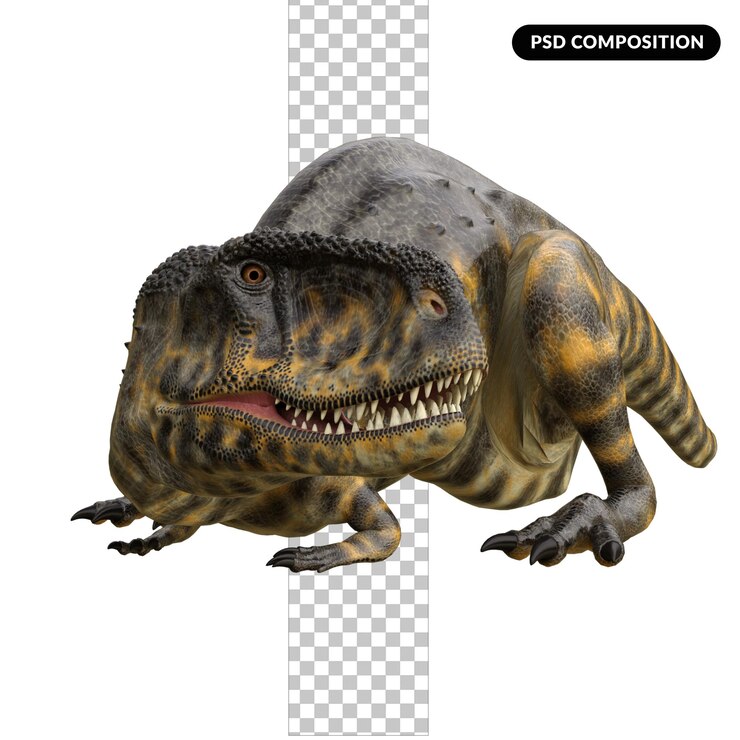 PSD dinosaurio en 3d