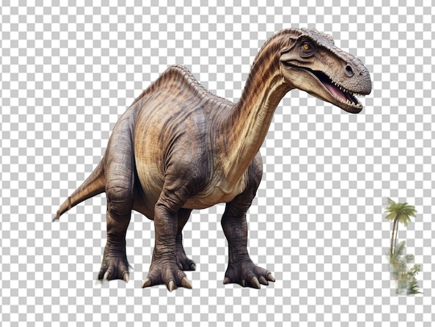 PSD dinosaurio diplodoco muy bonito aislado