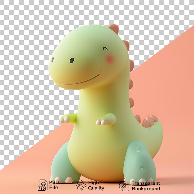 PSD dinosaurio lindo aislado en fondo transparente incluye archivo png