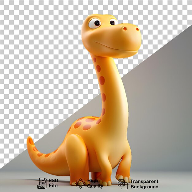 Dinosaurio lindo aislado en fondo transparente incluye archivo png