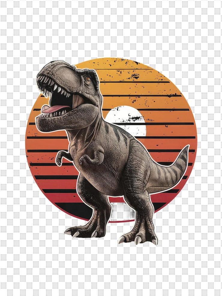 PSD un dinosaurio con un sombrero en la cabeza
