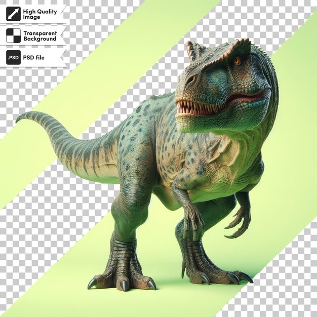 PSD dinosaurio tyrannosaurus rex en fondo transparente con capa de máscara editable