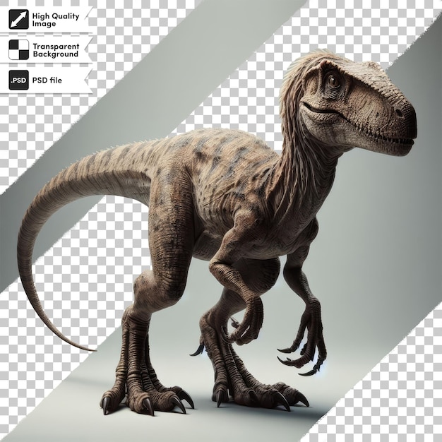 PSD dinosaurio tyrannosaurus rex en fondo transparente con capa de máscara editable
