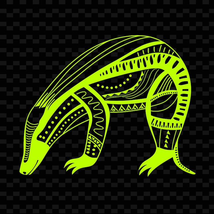 PSD un dinosaurio verde con las palabras " navi " en él