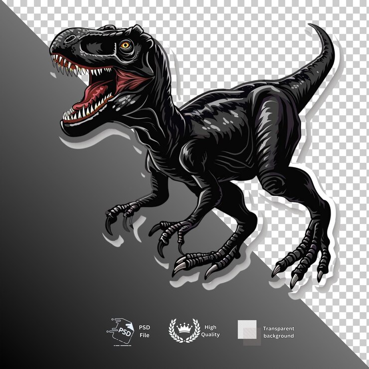PSD dinosaurios aislados en un fondo transparente