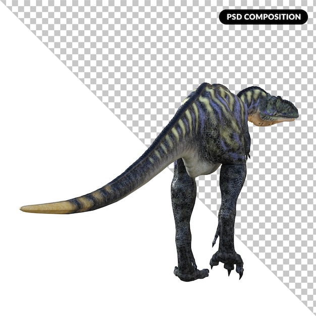Dinosauro Aucasaurus isolato rendering 3d