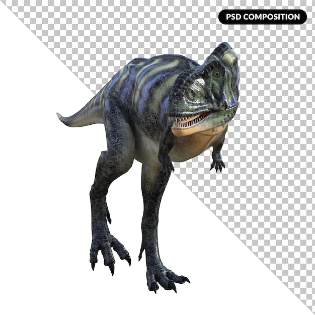 Dinosauro Aucasaurus isolato rendering 3d