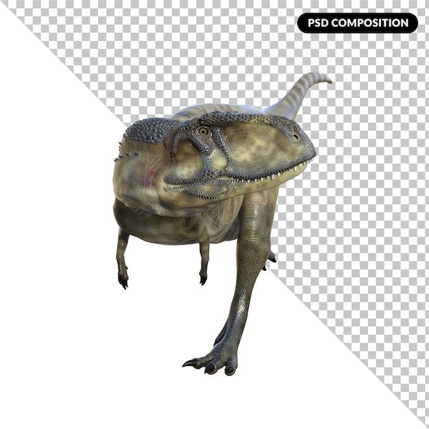 PSD dinossauro abelissauro isolado renderização 3d