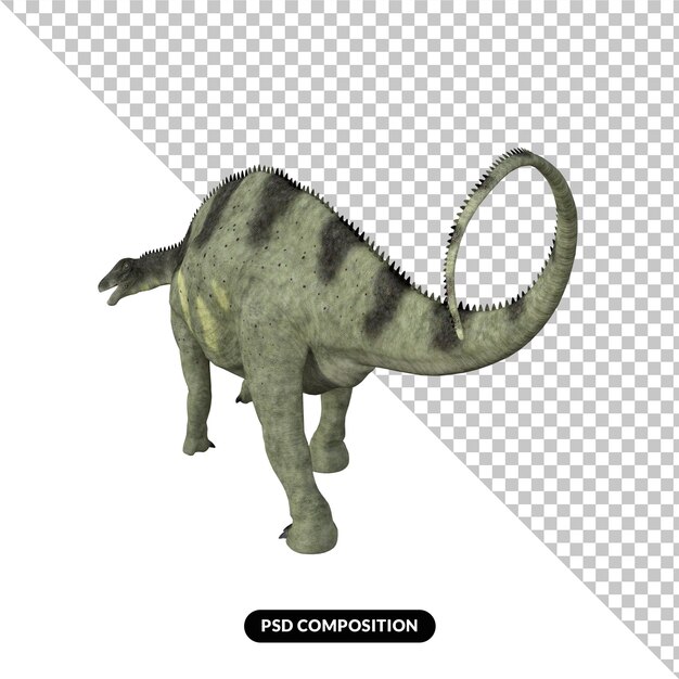 PSD dinossauro braquitraquelófao isolado renderização 3d