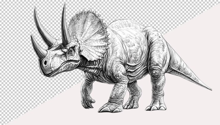 PSD dinossauro em fundo transparente