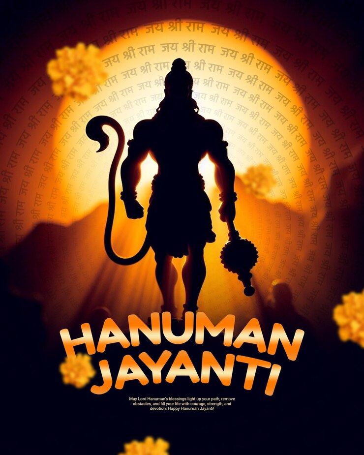 El dios espiritual indio Hanuman Jayanti Bajrang Bali Celebración de las redes sociales