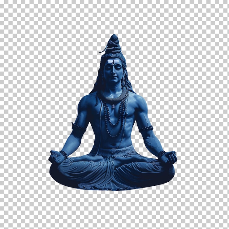 PSD dios shiva aislado en un fondo transparente