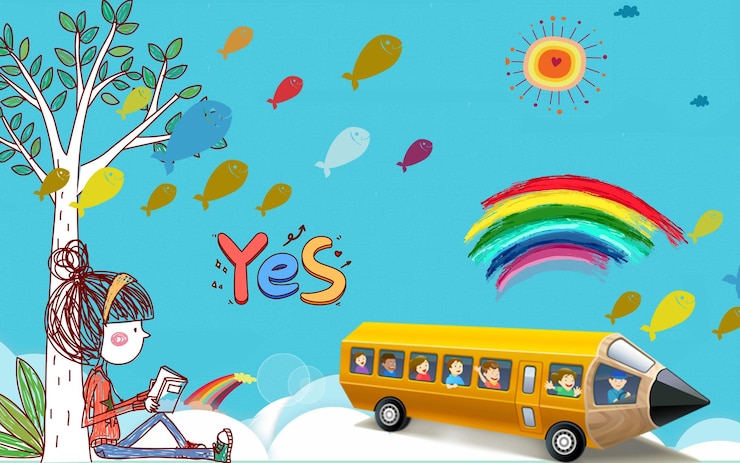 PSD dipinti 3d bambini che vanno a scuola immagini per bambini file pdf classi separate