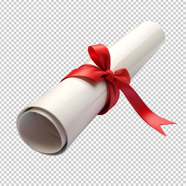Diploma, grau, fundo transparente
