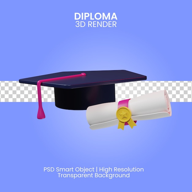 Diplôme Rendu 3d Isolé