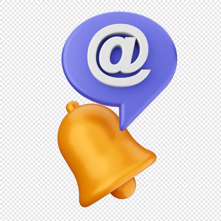 PSD dirección de la campana de notificación 3d