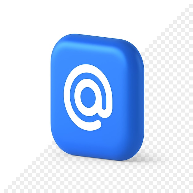 Dirección de correo electrónico botón de símbolo digital internet chat ciberespacio comunicación 3d icono isométrico