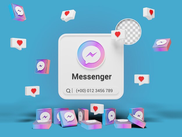 Dirección de perfil de redes sociales en messenger