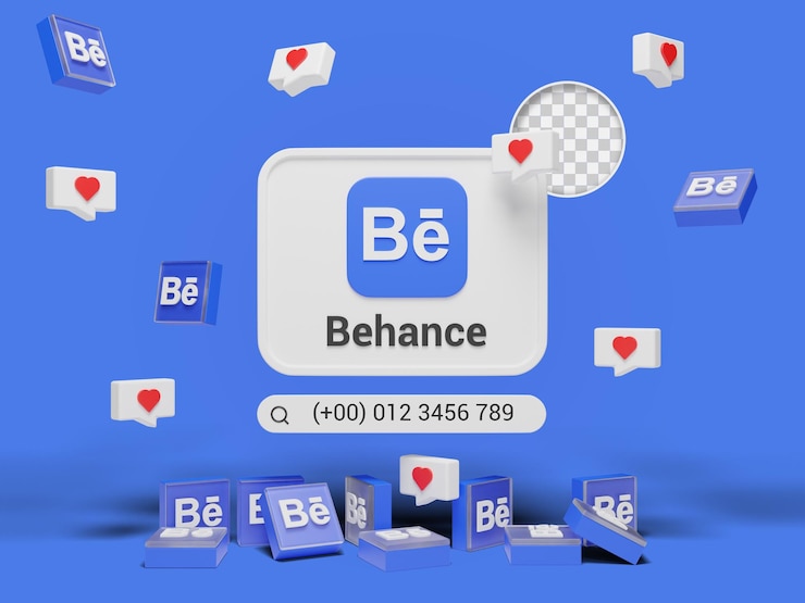 PSD dirección de perfil de redes sociales on behance