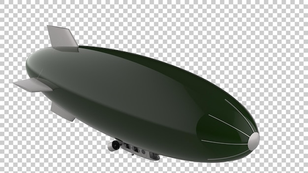 Dirigible aislado sobre fondo transparente ilustración de renderizado 3d