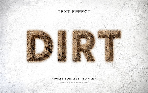 PSD dirt-text-effekt