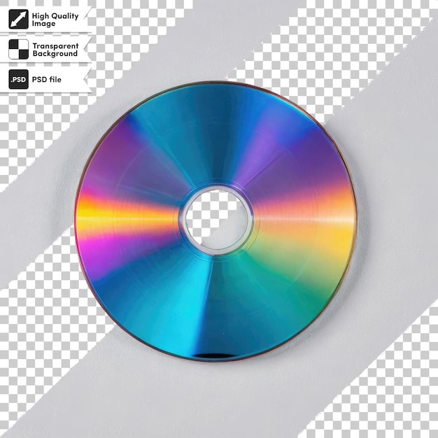 Disc CD PSD em fundo transparente com camada de máscara editável