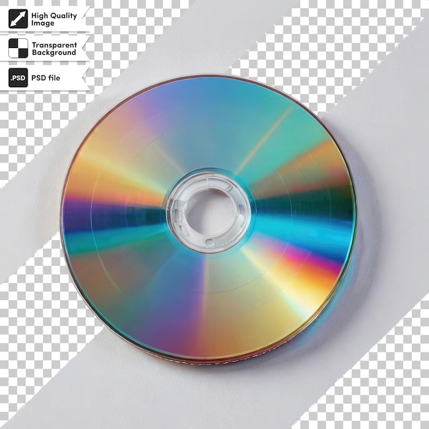 Disc cd psd em fundo transparente com camada de máscara editável