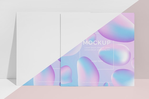 Disco in vinile retrò astratto con mock-up di imballaggio