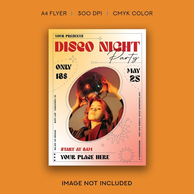 Disco-nacht-party-flyer