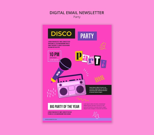 PSD disco night party template