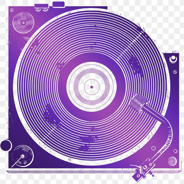 PSD un disco púrpura y blanco con un fondo púrpura con un círculo y una imagen de un círculo con la palabra la palabra