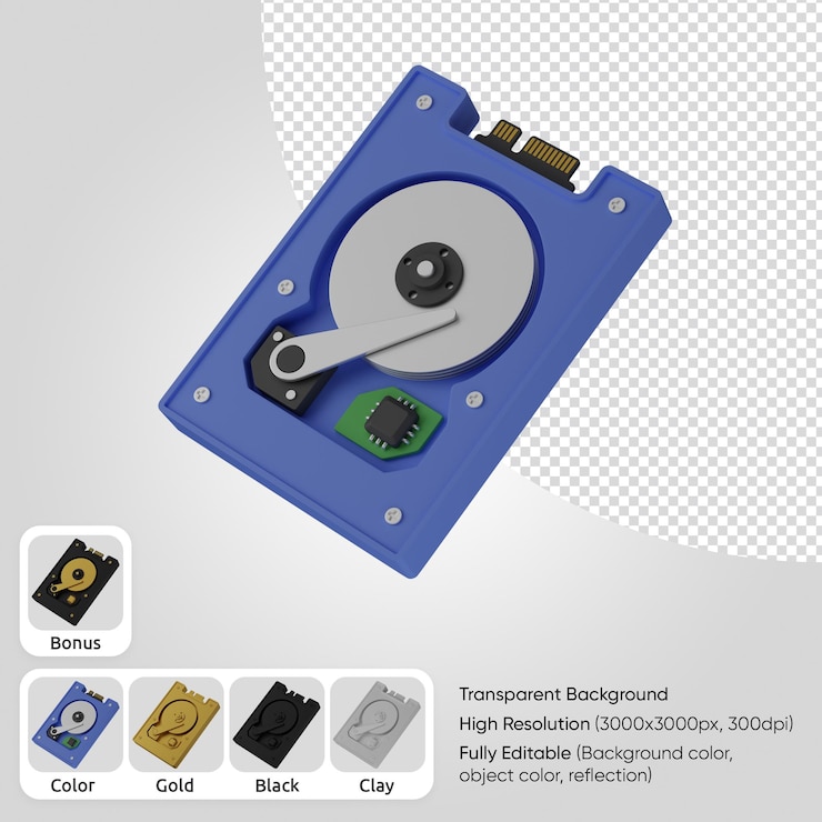 PSD disco rigido 3d