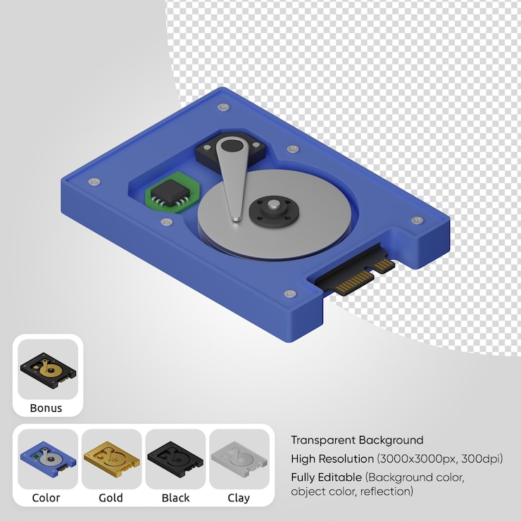 PSD disco rigido 3d