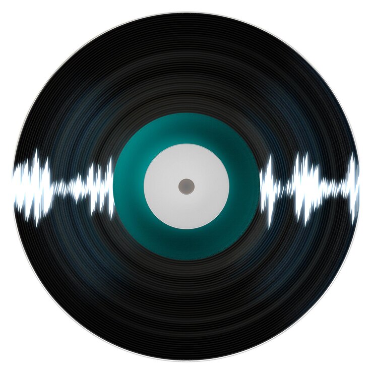 PSD disco de vinilo aislado
