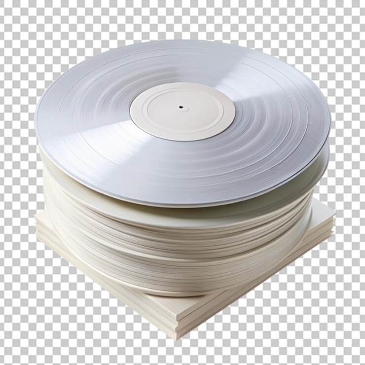 PSD disco de vinilo antiguo aislado sobre un fondo transparente