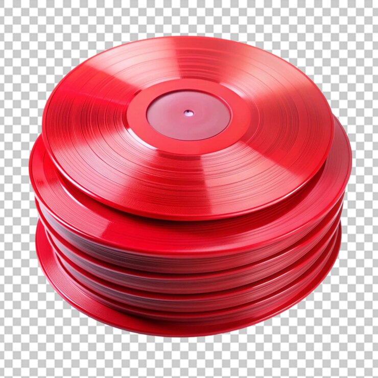 PSD disco de vinilo antiguo aislado sobre un fondo transparente