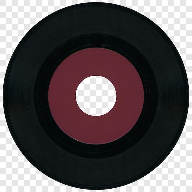 Disco de vinilo con etiqueta morada