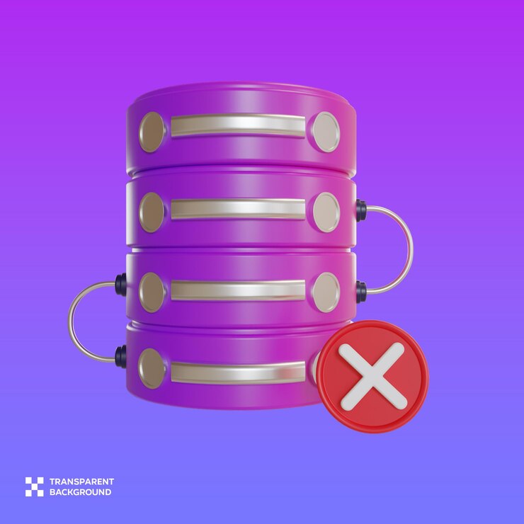 PSD disconnessione del server psd illustrazione 3d