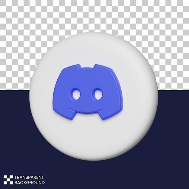 Discord ícone do conceito de logotipo de estilo 3d