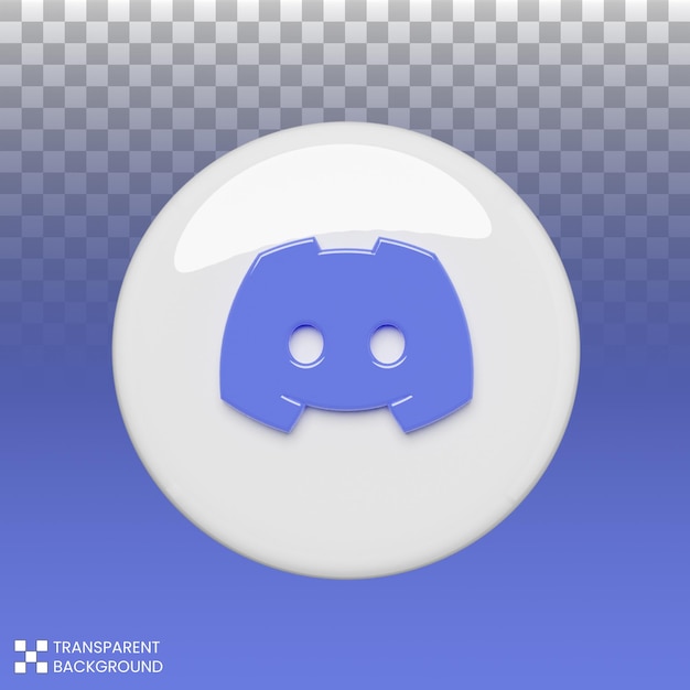 Discord ícone do conceito de logotipo de estilo 3d