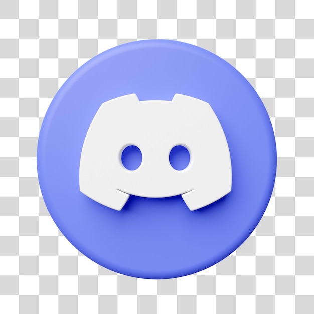 Discord Social Media Icon 3D (Diskord-Ikonen für soziale Medien in 3D)