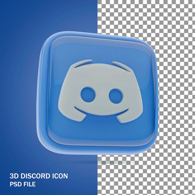 PSD discordia de icono 3d