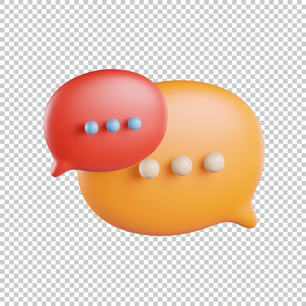 Discours Bulle Chat Icône 3D