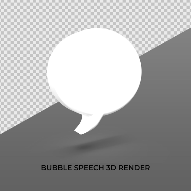 PSD discours de bulle png rendu 3d transparent